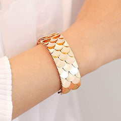 SYGA Cross Border Metal Open Hollow Vintage Bracelet for Girl, Party, Holiday, Beach Accessories - 10 Gold