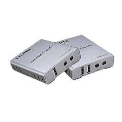 MICROWARE KVM HDMI Extender 60M - 1080P HD Video and USB Keyboard Mouse Control Signal Booster Over Single Cat5e/6 Cable with - Transmitter and Receiver Set for DVR/NVR/PC/Gaming/Server/Control Room