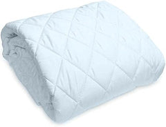 Trance Home Linen 100% Cotton Quilted Mattress Protector Single Siz Bed| Quilted Bed Cover |Water Resistant | Breathable 100% Cotton Pad with Elastic Straps on Corners (75x36 inch, Beige)