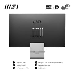 MSI Modern MD271UL, 27 Inch (68.58 cm), IPS Panel, 4K UHD 3840 x 2160, Silver, Eye-Friendly Screen, 99% DCI-P3/139% SRGB, 2X HDMI 2.0b, DP 1.2a, USB Type-C 65W PD Monitor