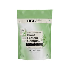 Ace Blend Unflavoured Plant Protein Triple Complex 500g | Brown Rice, Pea & Lentil | 26G / Serving | Complete Amino Acids | Gut Friendly | Soluble Food Fortifier for Aata, Dosas - For Men & Women