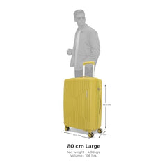 KAMILIANT by American Tourister Savvy | Trolley Bag Set of 3 (55+70+80 cms) for Travel| Hard Case Polypropylene (PP) Suitcase | 360° 8-Wheel Luggage Trolley | Combination Lock | Cress Green