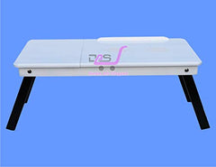 Dream Arts Shoppee Laptop Table Adjustable Foldable with one Drawer (Black)