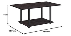 DeckUp CF9048 Tube-N-Turn Engineered Wood Coffee Table (Dark Wenge, Matte Finish)