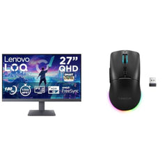 Lenovo LOQ 27Q-10 (Smartchoice) | 27" (68.5cm) QHD (2560x1440) IPS 180Hz Gaming Monitor | 0.5ms, HDR10 Compliance, AMD FreeSync, 99% sRGB, 2xHDMI 2.1 TMDS, 1xDP 1.4| Tilt | Lunar Grey | 68F3GACBIN