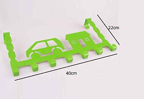 SYGA Creative Door Hook Cartoon Design Metal Cloth Hanger(Green)