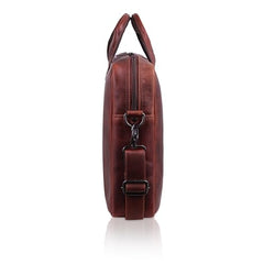 WildHorn Genuine Leather Office Bag for Men | 15.6-Inch Laptop Bag with a Minimalist Design | Professional Leather Bag with Adjustable Straps & Multiple Compartments | 1-Year Warranty