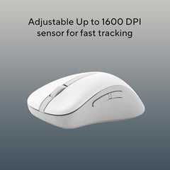 ASUS Wireless Mouse MD102 2.4GHz Mode, Ergonomic Design, Silent, Reliable, Dual Mode Connectivity, Adjustable DPI, 10 Million Click Life, White