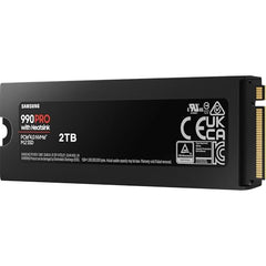 Samsung 990 PRO w/Heatsink SSD 2TB PCIe 4.0 M.2 Internal Solid State Hard Drive, Fastest Speed for Gaming, Heat Control, Direct Storage and Memory Expansion, Compatible w/ Playstation5, MZ-V9P2T0CW