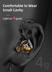 KBEAR KB01 in-Ear Monitor Wired Earphones, Beryllium Diaphragm Dynamic Driver HiFi Headphones Clear Sound Good Bass Wired Earbuds for Musicians Singer Stage with OFC Cable/Resin Cavity