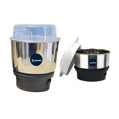 Stainless Steel Combo (Mini 180 Ml & 250 Ml) Jar Set one for Mixer Grinder, Compatibility with all mixer grinders with 2 slots of jar fitting with 4 teeth coupler