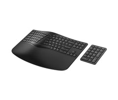 HP 960 Ergonomic Wireless Keyboard/Multi-Device/Soft Touch Palm Rest/Bluetooth/Swift Pair/OS Auto-Detection/Negative tilt/Split keyframe/Separate numpad