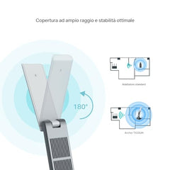 TP-Link AX1800 Wi-Fi 6 Dual Antennas High Gain Wireless USB 3.0 Adapter, Dual-Band, Auto Driver, MU-MIMO, Low- Latency, 1-Meter Cable, Supports Windows 10/11, Highly Secure WPA3 (Archer TX20U Plus)