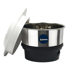 Stainless Steel Combo (Mini 180 Ml & 1200 Ml) Jar Set one for Mixer Grinder, Compatibility with all mixer grinders with 2 slots of jar fitting with 4 teeth coupler