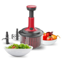 Lifelong Push Chopper 650ml | Compact and Efficient Vegetable, Onion, and Garlic Chopper, Essential Manual Kitchen Cutter for Quick and Easy Food Preparation, Ideal for Small Kitchens and Meal Prep