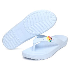 Yoho Drizzle Soft Slippers for Women, Mild Acupressure, Lightweight, Anti Skid & Slip, Diabetic Footwear for Woman, Home Wear Bathroom Chappal for ladies | Waterproof Monsoon & Rainy Footwear | Pastel Lavender - UK 5