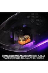 SteelSeries Aerox 3 Wireless Gen 2 - Ultralight 68g Gaming Mouse, 4K Polling, 26K DPI Optical Sensor, 200 Hours Battery Life, IP54, 80 Million Clicks, RGB, Pure PTFE Gliding Feet, Shadow