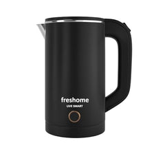 FRESHOME Electric Multipurpose Kettle 1.2L, 600W, with Stainless Steel Body, Egg Rack, Grill Rack, 3 Heating Modes & Rapid Boil Technology, Boiling Water, Tea, Coffee, Oats, Noodle, Soup (Silver)