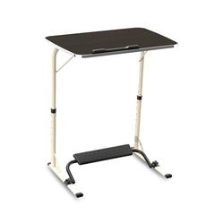 TABLE MAGIC- BADE Multipurpose Laptop Table Mat Finish - Adjustable, Foldable, Portable, Engineered Wood Top with Footrest, Top Size 60 * 45cm (Beige- Wenge)