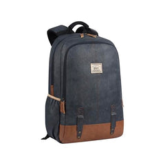 Gear Classic Anti Theft Faux Leather 14 cms Black Laptop Backpack (LBPCLSLTH0101)