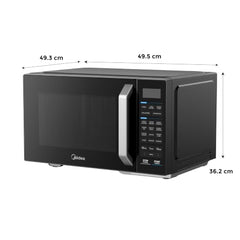 Midea 28 L Convection Microwave oven with Air Fry & Grill (MMOP03XA-ECSEBK) | 326 Auto cook menu | 900W | Child Lock