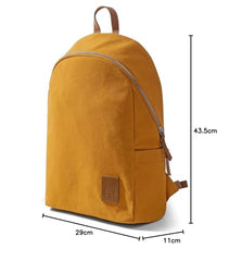 DailyObjects Pedal Everyday Casual Laptop Backpack (16L) Fits Upto 14 Inch Laptop, Unisex Travel Backpack Durable Canvas Material, Zippered Compartments With Pockets (Beige)