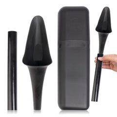 SHEWEE Flexi + Case - Reusable Pee Funnel – A Flexible, Larger Version Of The Original Female Urination Device Since 1999! Quickly, Easily & Discreetly, Wee Standing Up. Comes with Pipe & Case (Black)
