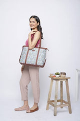 ZOUK Office Bag | Stylish Bags for Office Use | Laptop Bag 15.6 inch | Stylish Tote for Office Use | Purse for Women | Vegan Leather Handbag | Daily & Travel Use | Multicolor Mandala Print