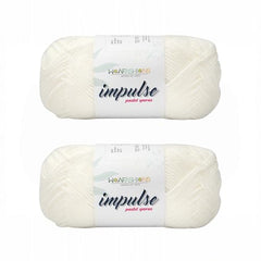 WOAFASHIONS - World of Arts Impulse Hand Knitting & Crochet Yarn, Premium Acrylic, 4 : Medium (Anchor Grey) (100gms / 3.5oz / 200mtr / 218yds)