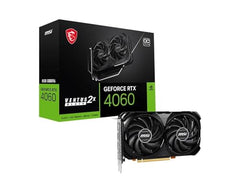 MSI GeForce RTX 4060 Ventus 2X Black 8G OC 8GB GDDR6 128-bit Gaming Graphic Card