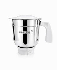 WONDER STAR Mixer Grinder Jar 1 Litre | Compatible with Preethi Peppy, Peppy Pro & Peppy Plus | Stainless Steel Jar | 4 Teeth Coupler | PP Lid | Heavy Duty ABS Base
