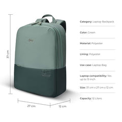 Gear Uber Leatherite Medium Faux Leather Water Resistant 2 Compartment Laptop Backpack/Casual Backpack/Daypack/Travel Backpack/College Bag For Men/Women (Navy-Tan), 26 Litres