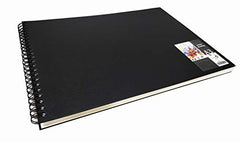 Brustro Artists Sketch Book Wiro Bound, A5 Size (5.8x8.3 inches), Landscape, 116 Pages, 160 GSM (Acid Free) | Ideal for Sketching,Shading,Drawing with Pencil,Charcoal,Graphite