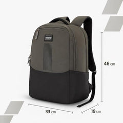 American Tourister Nexa Style 01 | 36L Backpack | Casual Bag | 3 Compartments | School & College Backpack for Men and Women | Olive | 1 Yr Global Warranty