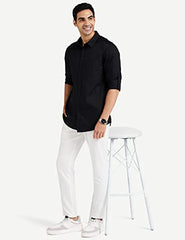 Amazon Brand - Symbol Men's Pack of 2 Cotton Casual Shirt| Regular Fit | Plain | Full Sleeve | Available in Plus Sizes