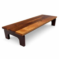 WELL KNOWN 72Cm Long Wooden Computer Monitor Stand, Monitor Riser Desk Shelf Desktop Stand TV Laptop Riser (72cm Long, Single Shelf) (d)