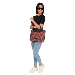Tabelito Laptop Sleeve Bag 13" to 15.6 inch for Women Jute and Vegan Leather Office Everyday Handbags