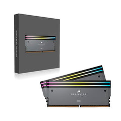 CORSAIR Dominator Titanium RGB DDR5 64GB (2x32GB) DDR5 Up to 6000MHz CL30 AMD EXPO Intel XMP iCUE Compatible Computer Memory – Grey (CMP64GX5M2B6000Z30)