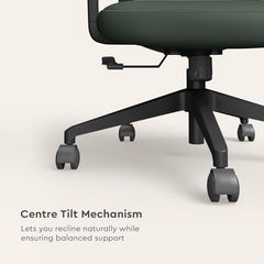 Interio by Godrej Curv Premium Mesh Wide Back Ergonomic Chair | Work from Home/Study Chair | 1-Year Warranty | Height Adjustable Chair | Heavy Duty PP Base | DIY Installation, Black