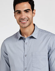 Amazon Brand - Symbol Men's Pack of 2 Cotton Casual Shirt| Regular Fit | Plain | Full Sleeve | Available in Plus Sizes