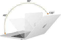 MOCA Case Compatible for New Apple MacBook Air 13 inch 2026 2025 2024 2022, M5 A3449 M4 A3240 M3 A3113 M2 A2681 Touch ID, Mac Air 13.6" Laptop Protective Plastic Hard Shell Cover (Crystal Clear)