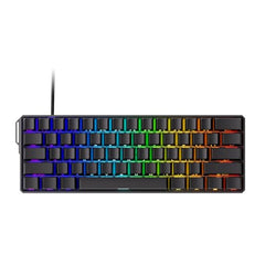 MONSGEEK FUN60 Pro Rapid Trigger Gaming Keyboard 16k Scan Rate SP Magnetic Switch HE Keyboard Wired 60% Black Shine-Through (Glare Magnetic Switch)