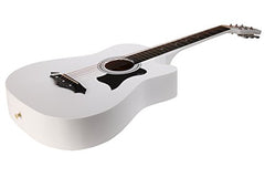 Juârez Acoustic Guitar Kit, JRZ38C/BK 38 Inch Cutaway, 038C with Bag, Strings, Pick and Strap, Black