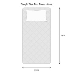 Amazon Brand - Solimo Water Resistant Polyester Mattress Protector, Single Bed Size (72x36 inch), Coffee