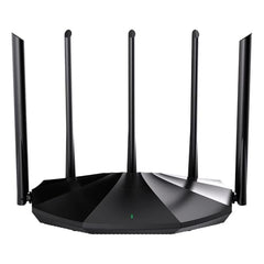Tenda AC10 AC1200 Wireless Smart Dual-Band Gigabit WiFi Router, MU-MIMO, 4 Gigabit Ports, 867Mbps/5 GHz+ 300Mbps /2.4GHz, Support VPN Server, WiFi Schedule, (Black, Not a Modem)