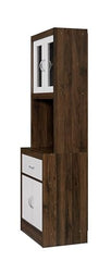 DeckUp Zeus Kitchen Cabinet (Walnut & White, Matte Finish)