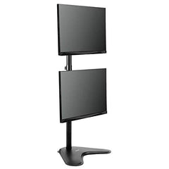 JIN OFFICE Vertical Dual Monitor Stand With 13-32" Support | 3 Years Warranty | 8 kg Weight Capacity Per Monitor | Height Adjustable Arm (Freestanding)