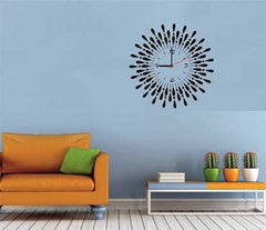 SYGA Sunshine with Floral Design Wall Stickers Clock_03