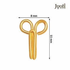 JYOTI Dress Hook (50 Hooks of 3 Wire Size 2 of Brass Material in Nickel Free Finish in a Pouch), Hooks for Ladies Blouses, Dresses, Chudidars, Children Dresses, Frocks, and Gowns - Pack of 5 Pouches