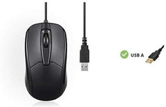 Perixx PERIMICE-209P Wired PS/2 Optical Mouse – Ambidextrous 3-Button Design, 1000 DPI Precision & 6-Ft Cable – Glossy Black for Legacy PCs & Industrial Systems